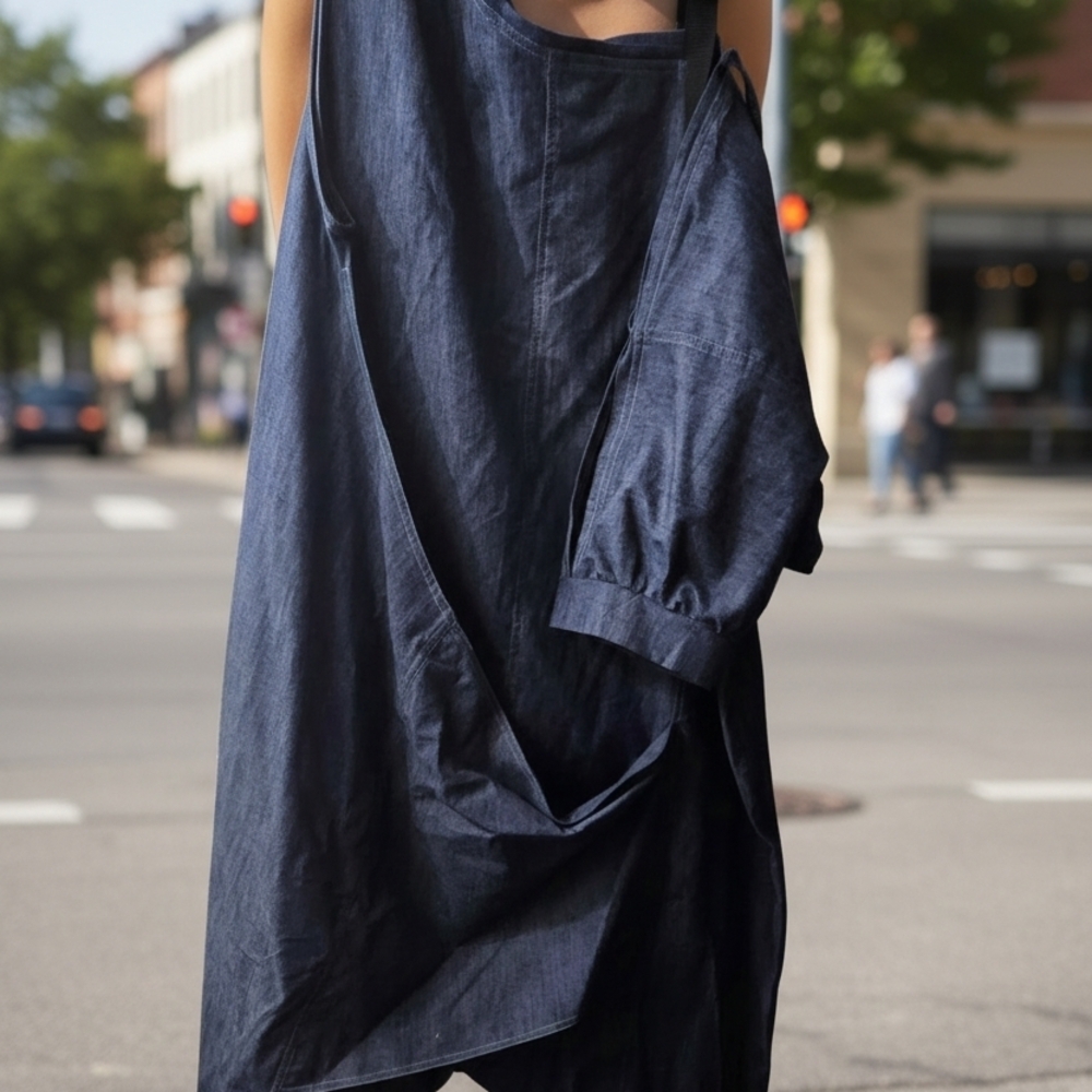 Elegant Navy Blue Women's Dress
